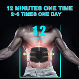EMS Wireless Muscle Stimulator Trainer Smart Fitness Abdominal Training Electric Weight Loss Stickers Body Slimming Belt Unisex