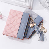 Tassels Zipper&Hasp Women Wallet For Coin Card Cash Invoice Fashion Lady Wallets Small Purse Short Solid Female Clutch Carteras