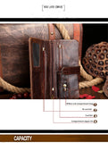 Oil wax leather men's leather wallet casual retro long wallet large capacity multi-position clutch men's purse