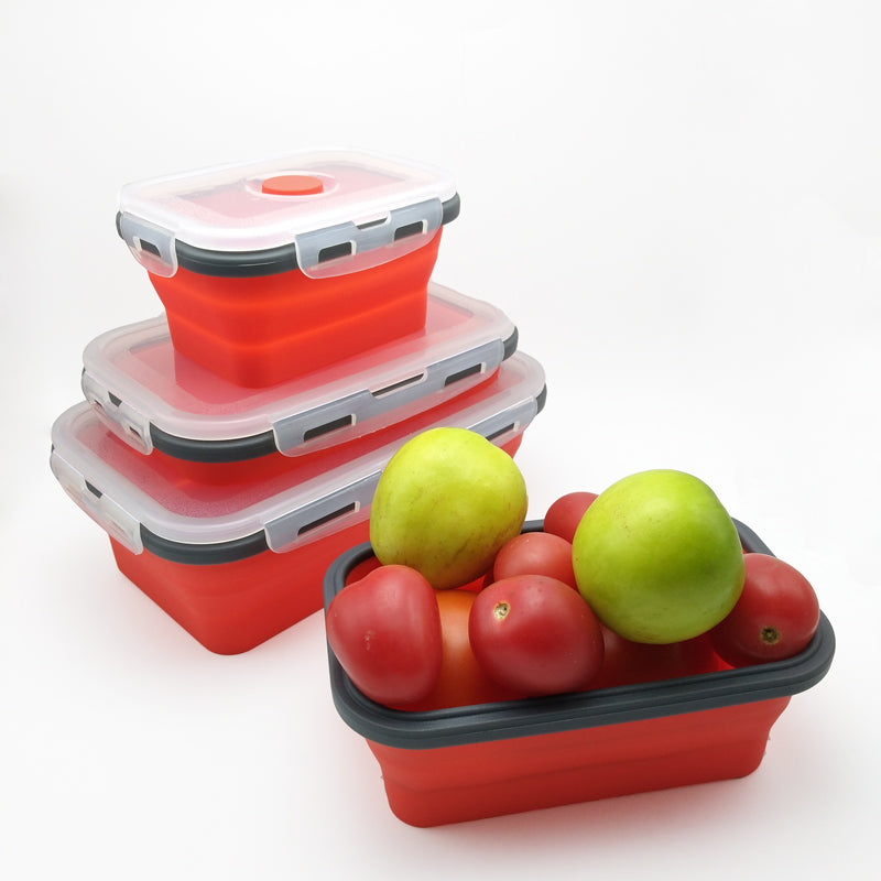 Silicone Folding Bento Box Collapsible Portable Lunch Box for Food Dinnerware Food Container Food Bowl For Children Secondary image