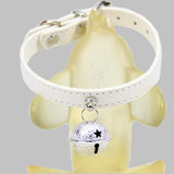 1Pcs Adjustable PU leather Dog Collar Cat Pet Cute With Bell no sound Puppy Kitten Collar dog leather for small animals