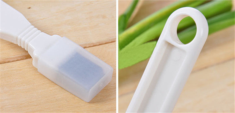 Convenient Onion Knife CutterGraters Slicers Shredder Plastic+Stainless Steel knives With Cover Vegetable Tools