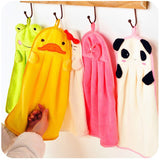 Lovely Cartoon Children Hand Dry Towel For Kids Kitchen Bathroom Kid Soft Plush Fabric Hang Towel For Children Towels