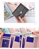 Tri-fold fashion wallet multi-card female purse High-quality PU leather Card & ID Holders women's handbags