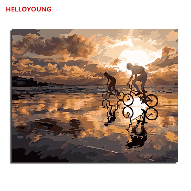 HELLOYOUNG DIY Handpainted Oil Painting Dreams Digital Painting by numbers oil paintings chinese scroll paintings Main image