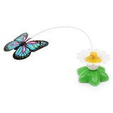 Pet Cat Toys Electric Rotating Colorful Butterfly and birds Funny Pet Scratch feather Toy For Cats Kitten interactive