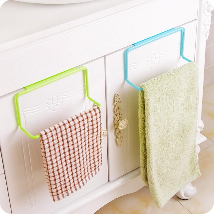 Kitchen Organizer Towel Rack Hanging Holder Bathroom Cabinet Cupboard Hanger Shelf For Kitchen Supplies Accessories Cocina *40 Main image