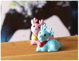 XBJ157 Mini 6pcs Sika deer decoration supplies moss micro landscape deco  Garden deco Creative handicrafts