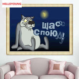 DIY 5D Diamond Embroidery Cute Dog Round Diamond Painting Cross Stitch Kits Diamond Painting Mosaic Home Decoration