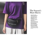 Zipper PU Leather Fanny Pack Women Shoulder Chest Bag Lady Belly Belt Bag Multifunctional Waterproof Waist Pack Black White