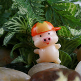 XBJ107 Mini 6PCS piggy decor supplies moss micro landscape deco  Garden deco Creative handicrafts