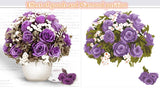 DIY 5D Diamond Embroidery Purple Flowers Round Diamond Painting Cross Stitch Kits Diamond Mosaic Home Decoration