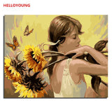 Glamor Girl and Digital Painting DIY Handpainted Oil Painting by numbers oil paintings chinese scroll paintings