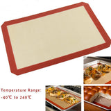 Baking Mat Non-Stick Silicone Baking Pad For Cake Cookie Macaron Non-Stick 1 PCS Large Size 42*29.6 cm Baking Liner