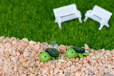 XBJ175 Mini 6pcs Green turtle decoration supplies moss micro landscape deco  Garden deco Creative handicrafts