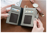 Fashion Small Female Purse short purse Lady Letter Snap Fastener Zipper Short Clutch Wallet Solid Vintage Matte Women Wallet