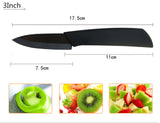 Super quality black blade Ceramic knife 3pcs Set 3 inch+5 inch+peeler +covers Ceramic Knife Sets Kitchen Knife