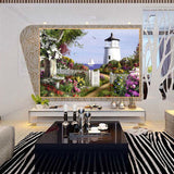 DIY Partial 5D Diamond Embroidery The Garden Round Diamond Painting Cross Stitch Kits Diamond Mosaic Home Decoration