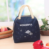 Lunch Bag kitchen organizer Oxford Cloth Cartoon Print Handy Thickness Insulated Picnic School Lunch Bags Storage Bag E5M1