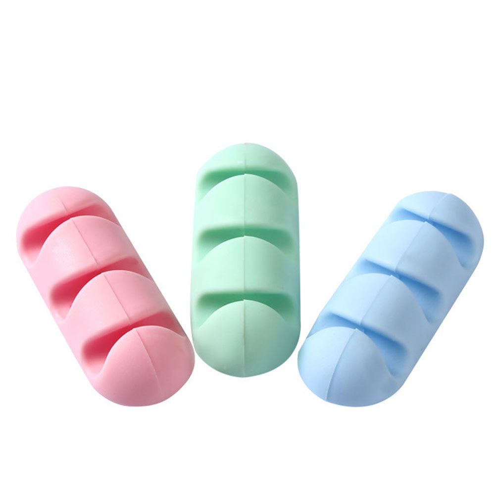 2 Pcs Cable Winder Stick-on Wire Headphone Headset Wire Wrap Cord Winder Organizer Cable Collector Silica HotTop