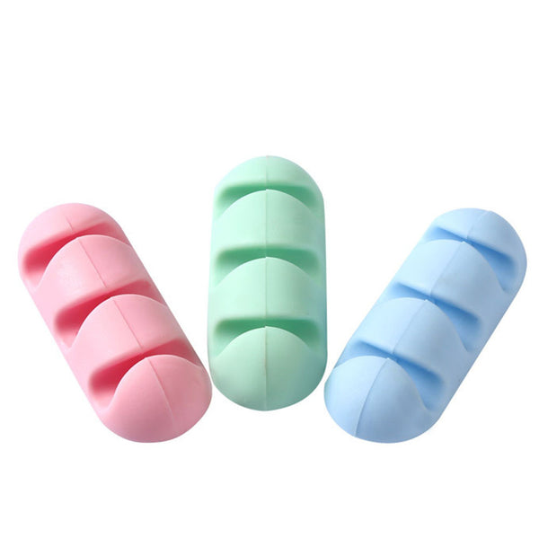 2 Pcs Cable Winder Stick-on Wire Headphone Headset Wire Wrap Cord Winder Organizer Cable Collector Silica HotTop