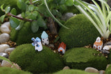 XBJ050 The windmill house 4pcs moss micro landscape decoration resin decoration creative arts and crafts Castle houses