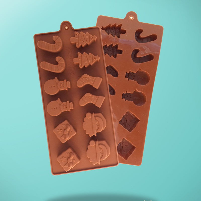 Food Grade Silicone Material,Christmas Tree,Stockings ,Snowman Shape For Chocolate Handmade Mold, Cake Tools