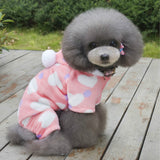 Fleece Dog Hoodies women Autumn winter Wear Pet jumpsuit warm Pet dog Clothes Clothing for Dogs Small dog Four Leg Hoodie