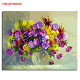 Flower basket vase Digital Painting picture drawing  Painting by numbers oil paintings chinese scroll paintings Home Decoration