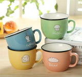 Creative Candy Color Ceramic Mug Coffee Milk Breakfast Cup Cute Porcelain Tea Mugs 250ml Novetly Gifts