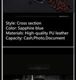 Korean hit color High quality PU leather clutch Short wallet color purse money clamps purse for men