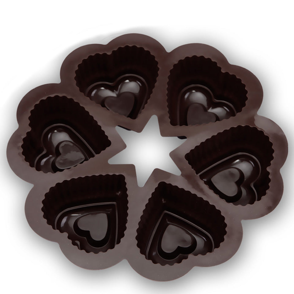 DlY 25*25*4.5cm 136g heart Shape Silicone Cake Mold Baking Tools Bakeware Maker Mold