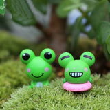 XBJ049 Mini Artificial Frog 2Pcs  Decoration Accessories Fairy Garden Miniatures DIY Craft Micro Landscaping Decor for Garden