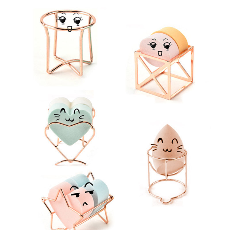 High Quality Makeup Puff Rack Drying Hanger Beauty Makeup Powder Puff Blender Storage Rack Sponge Drying Stand Holder