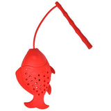 Fish Design Food Grade Silicone Loose Tea Leaf Infuser Herbal Spice Infuser Filter Strainer Drinkware