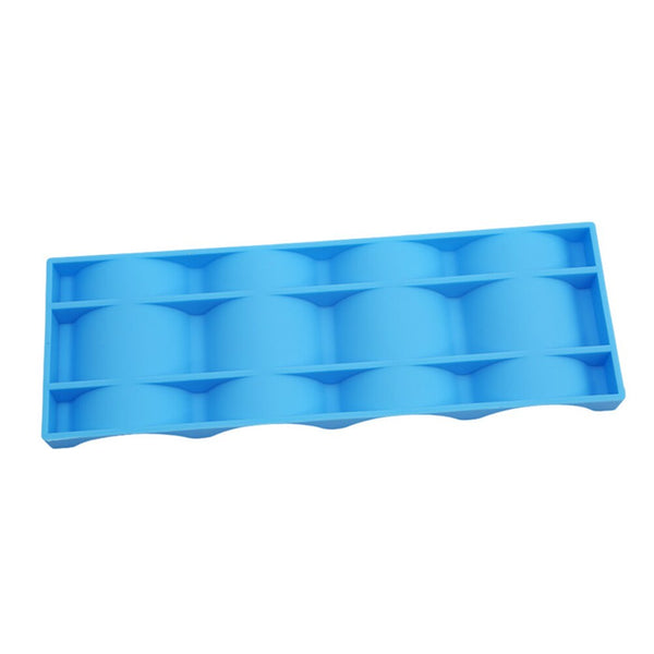 Novelty Fridge Can Beer Wine Bottle Rack Organiser Holder Mat Durable Silicone Stacking Tidy Tool Bar Accessories (Red& Blue)