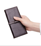 Long business and leisure hand holding High-quality cow leather multi-card purse Genuine Leather men's wallet