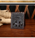 Crocodile pattern men's short wallet leisure wallet High-quality genuine leather Spring and summer new leather wallet