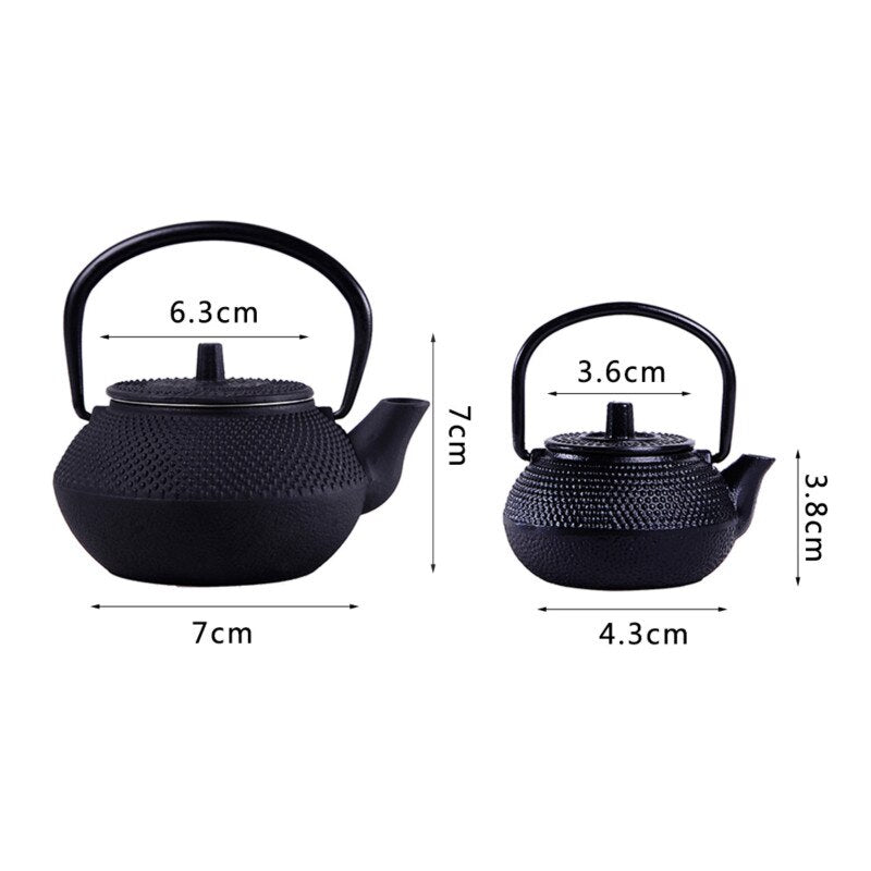 New High Quality Wholesale 300ml Mini Cast Iron Kettle Teapot Tea Set Dropshipping Main image