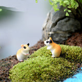XBJ038 Landscape Mini 2pcs Cute Resin Crafts Decorations Simulation hamster gardening decorative Christmas Garden Decor