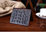 Crocodile pattern men's short wallet leisure wallet High-quality genuine leather Spring and summer new leather wallet