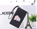 Tide leaf new long section of lychee pattern ladies wallet Korean casual lunch box clutch ladies' leather handbag purse