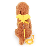 Cute Angel Pet Dog Leashes and Collars Set Puppy Leads for Small Dogs Cats Designer Wing Adjustable Dog Harness Pet Accessories