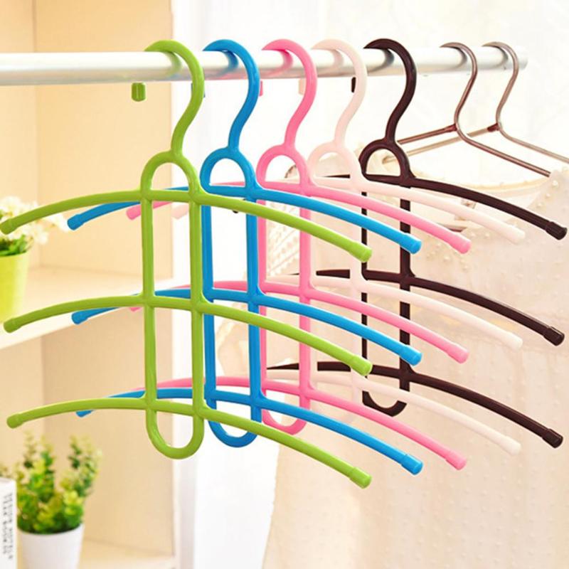 Multi Layers Clothes Hanger Fishbone Type Clothing Towel Storage Rack Closet Wardrobe Space Saver Hanging Rack Main image