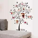 Chic Black Photo Frame Tree Flower Mural Wall Sticker Decor Room Decals - Intl