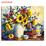 HELLOYOUNG DIY Handpainted Oil Painting Zouju Sheng put Digital Painting by numbers oil paintings chinese scroll paintings
