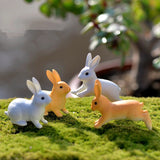 XBJ077 Mini 3pcs Rabbit  Bottle decoration supplies moss micro landscape deco  Garden deco Creative handicrafts