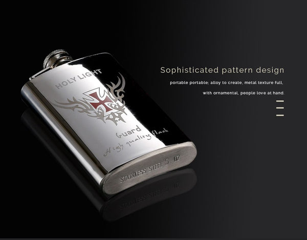 NEW 5 styles Creative Mirror drawing Stainless steel Flagon my Liquor Whisky Alcohol vodka Hip Flask Portable outdoor wine pot