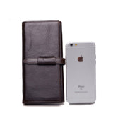 Long business and leisure hand holding High-quality cow leather multi-card purse Genuine Leather men's wallet