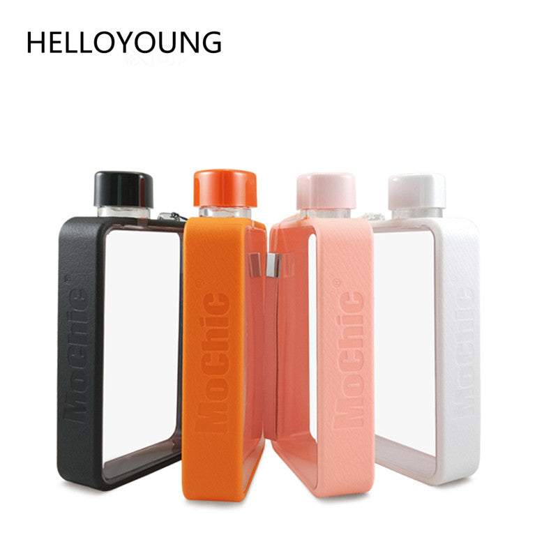 HELLOYOUNG A5 Notebook Paper Tritan Plastic Material Water Bottle Handy Portable Flat Kettle Sport Drinking Water Bottle 380ml Secondary image